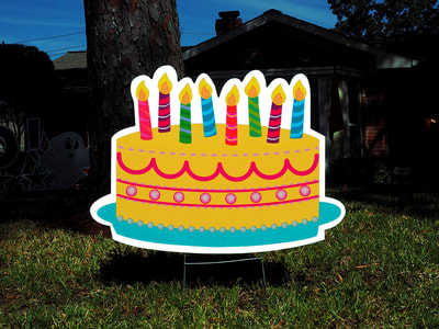 Yellow Birthday Cake - Northside Yard Cards