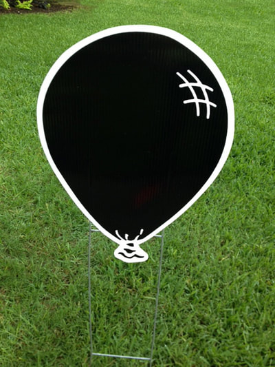 black balloon - Northside Yard Cards