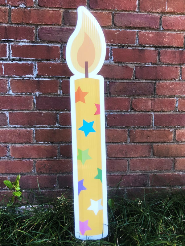 Starry Yellow Candle - Northside Yard Cards