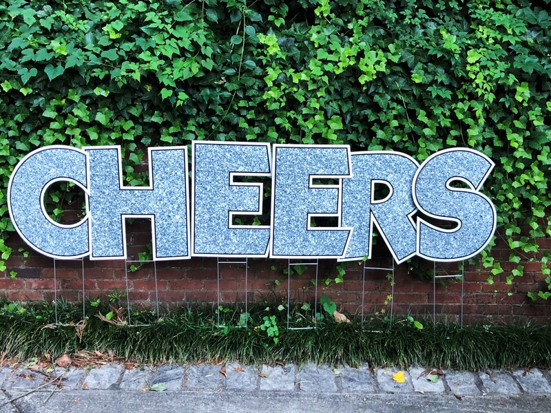 "CHEERS" (SILVER LETTERS)
