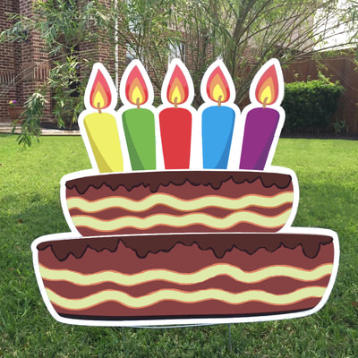 Chocolate Birthday Cake - Northside Yard Cards