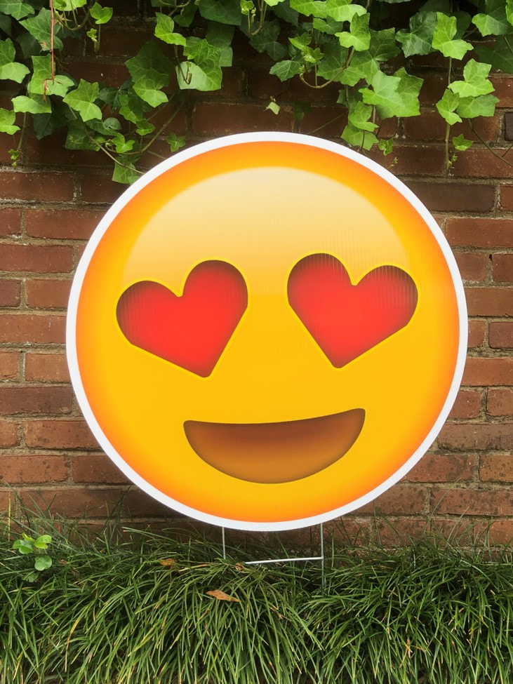 Emoji Heart Eyes - Northside Yard Cards - Buckhead