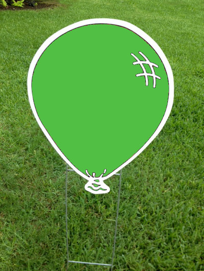 green balloon - Northside Yard Cards