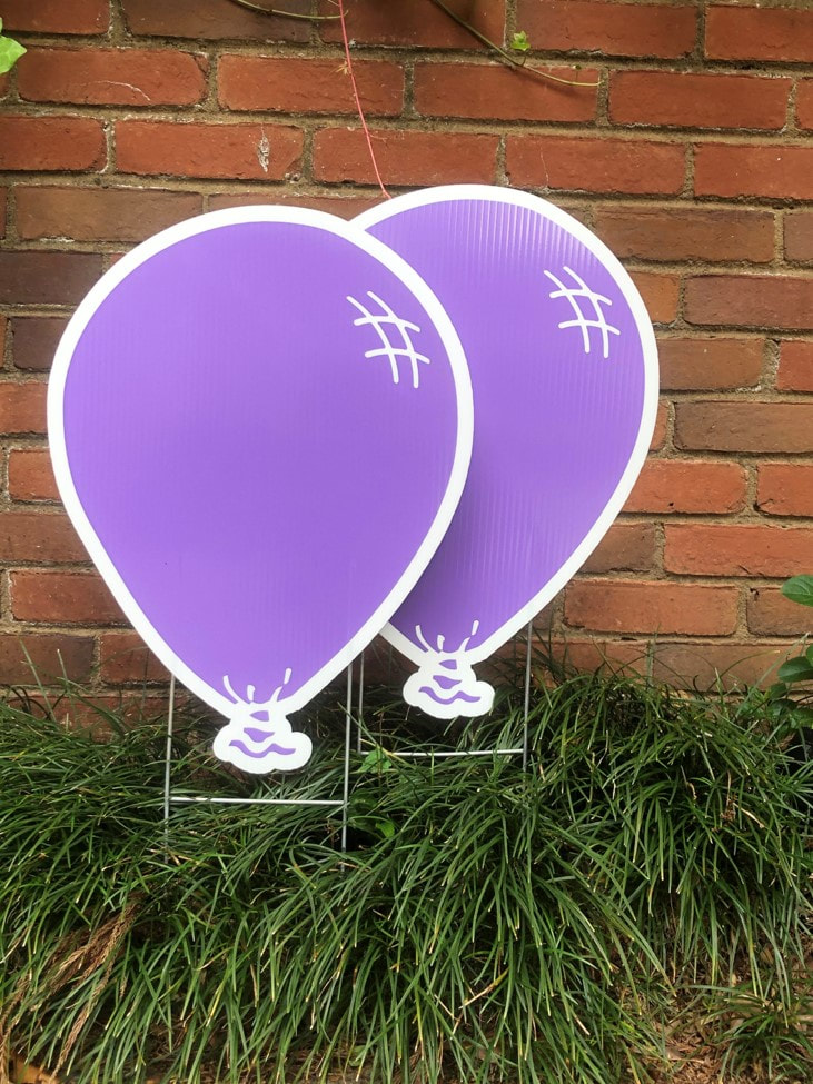Lavender balloon - Northside Yard Cards