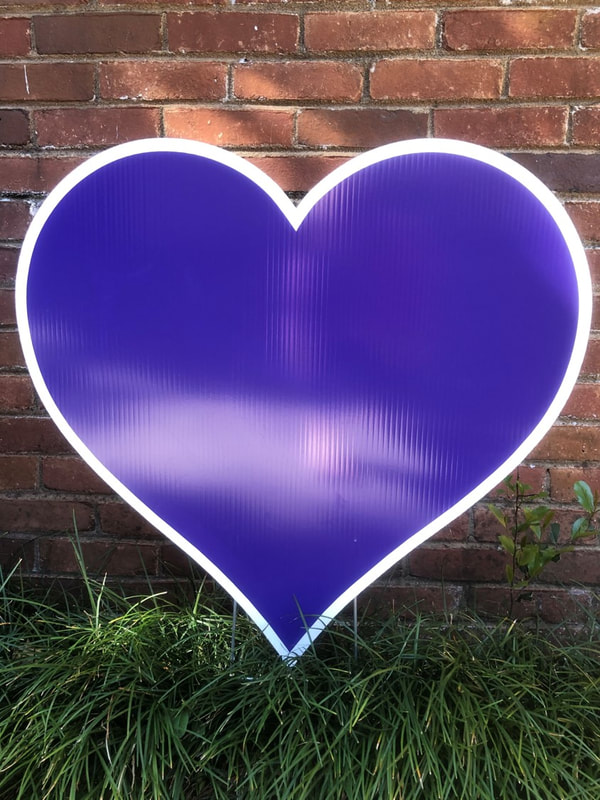 Large purple heart - Northside Yard Cards