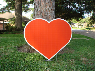 Large red heart - Northside Yard Cards