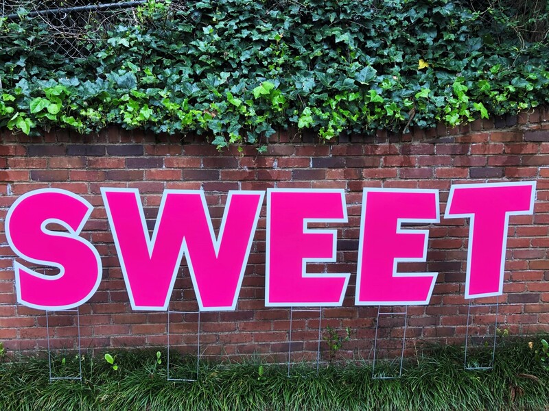 SWEET (Letters) - Hot Pink - Northside Yard Cards