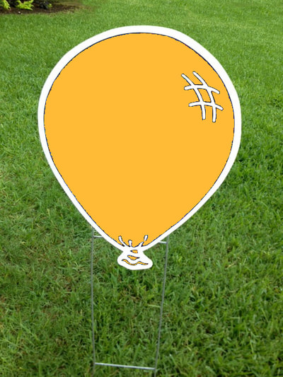 yellow balloon - Northside Yard Cards